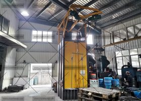 發(fā)往湖南長沙Q3710吊鉤式拋丸機(jī)拋丸除銹去氧化皮效果怎么樣？